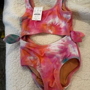 Crewcuts Pink and Orange Tie-Dye Swimsuit